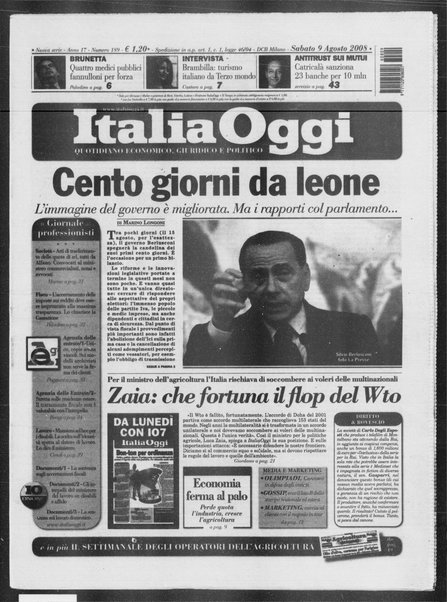 Italia oggi : quotidiano di economia finanza e politica